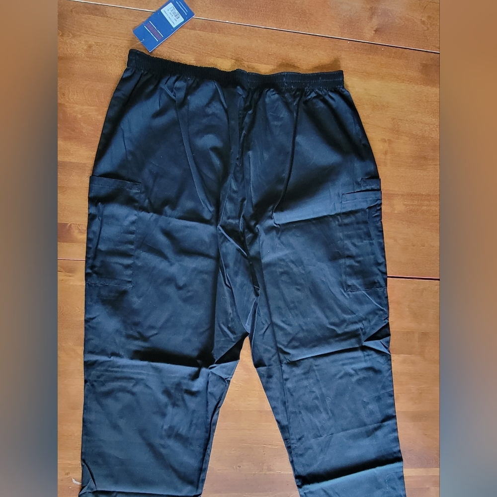 Cherokee Tapered Pull-On Cargo Pant, XL Black - Picture 2 of 6